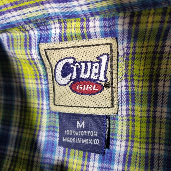 Cruel Girl Western Rodeo Cowgirl Shirt Sz M - Picture 3 of 5